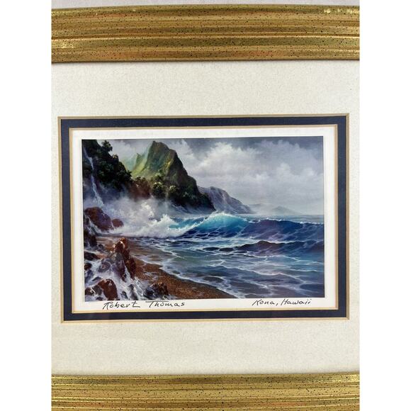 Pair Robert Thomas Kona Hawaii Giclée Prints Wall Art Framed Vintage - Picture 3 of 10